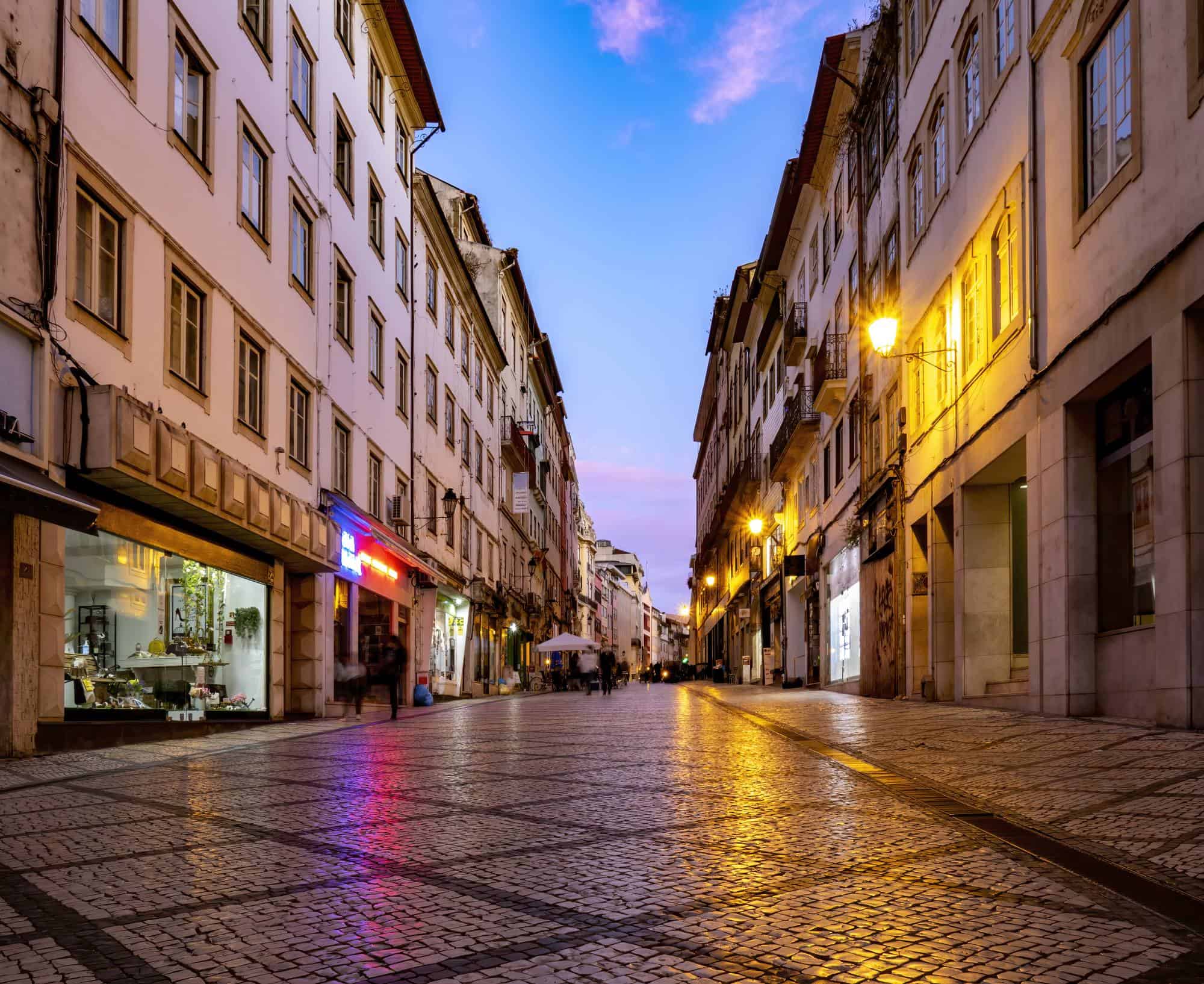 Rua Ferreira Borges in the Baixa (downtown) of Coimbra