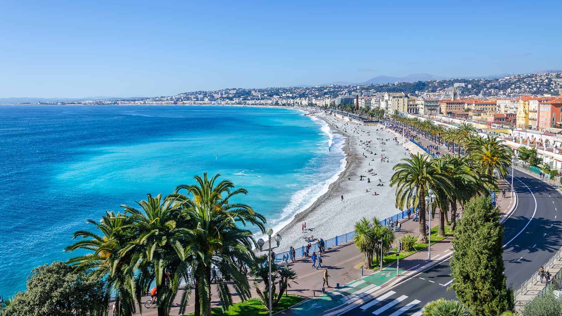 Bay of Angels Coastline in Nice