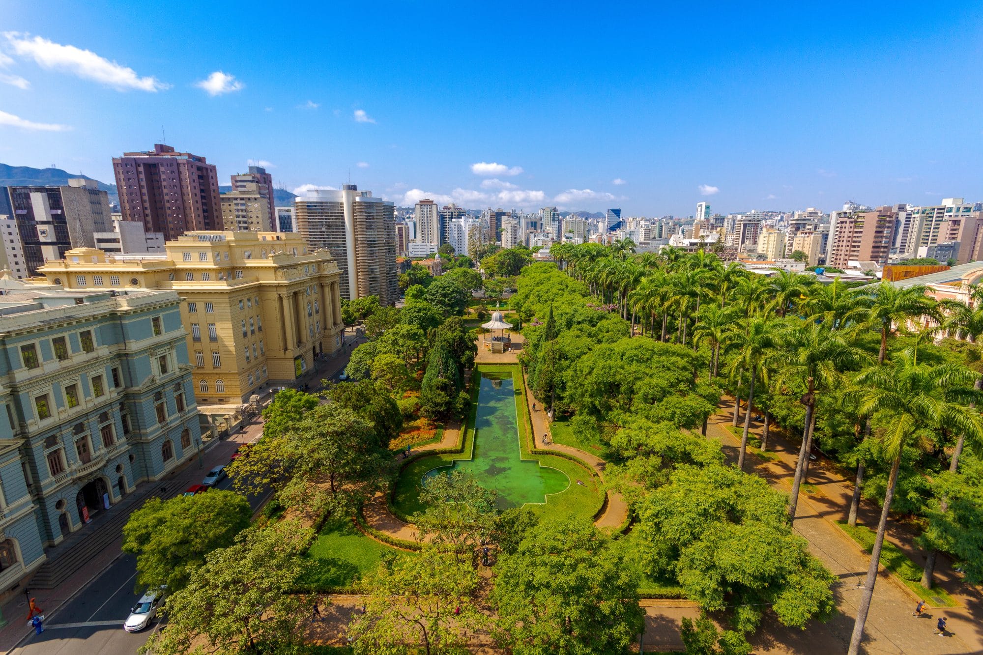 view of Praça da Liberdade, in Belo Horizonte, Minas Gerais state, Brazil