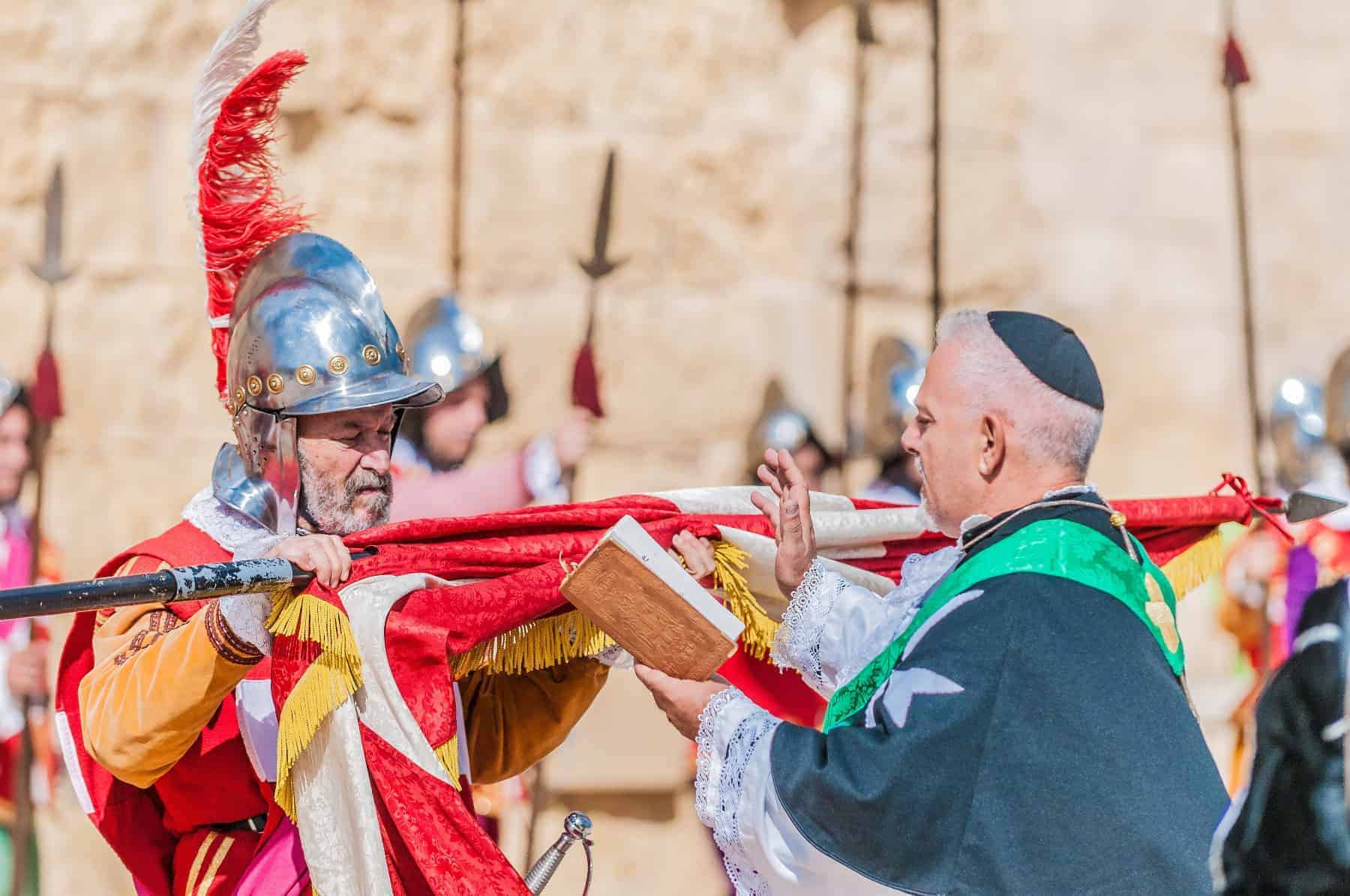 In Guardia re-enacting the inspection of the fort and its garrison by the Grand Bailiff of the Order of the Knights of St. John in Malta