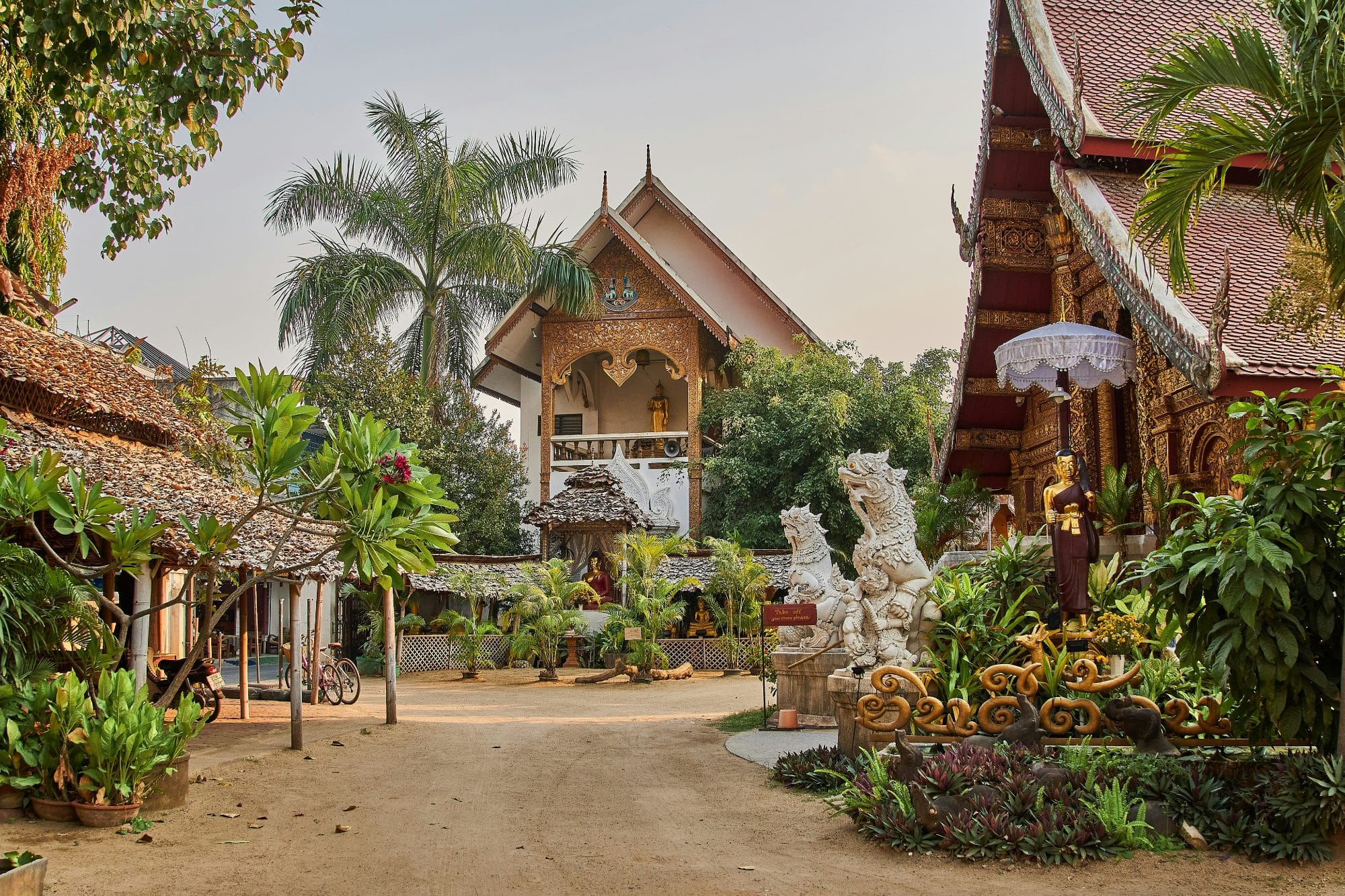 The stunning Wat Mahawan temple is just outside Chiang Mai's historic walled city.