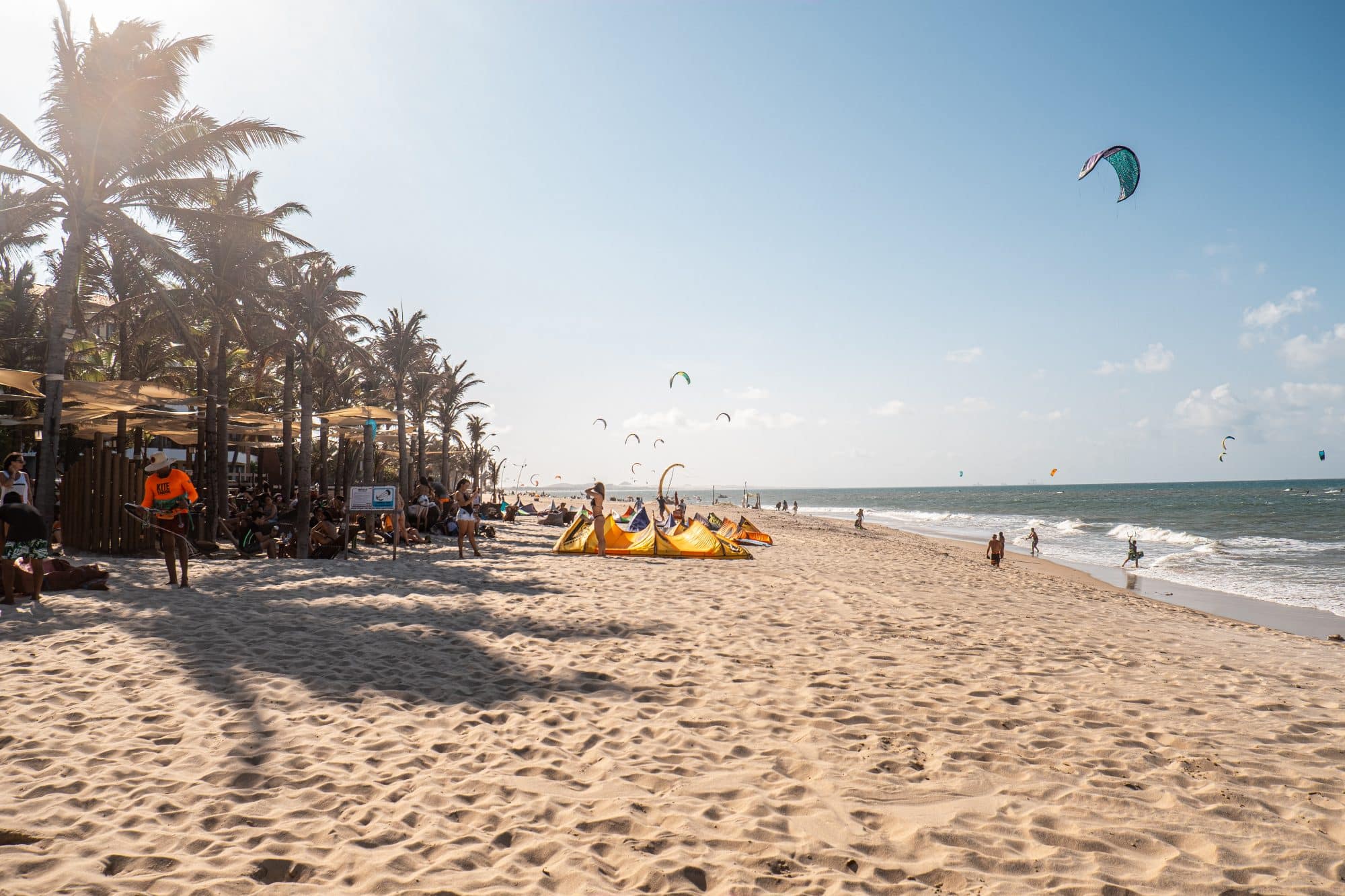 Cumbuco beach, Ceara, Brazil - Sunny day in Cumbuco beach, soft sand and palm trees.