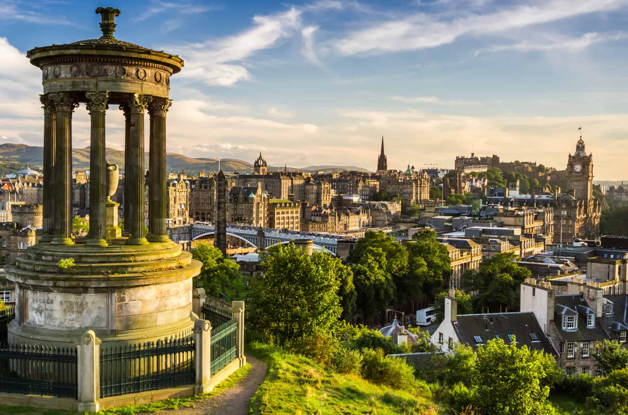 Edinburgh - the views from the hill across the city