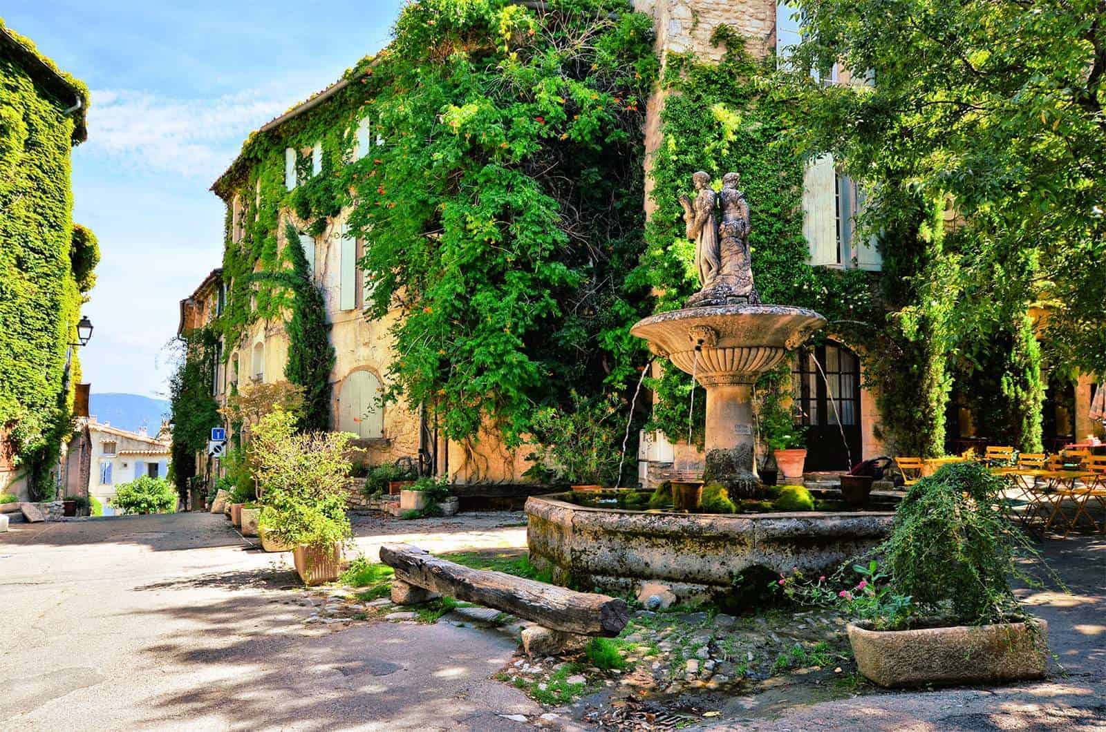 France - a charming town square surrounded by old buidings