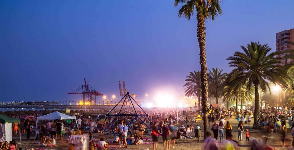 Malagueta Beach is the celebration of the night of San Juan.