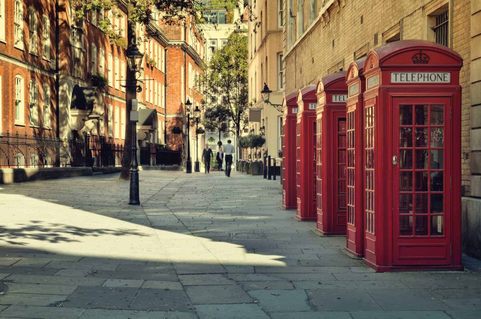 The red phone box is one of the most iconic symbols of Britain, and London has the majority of them.