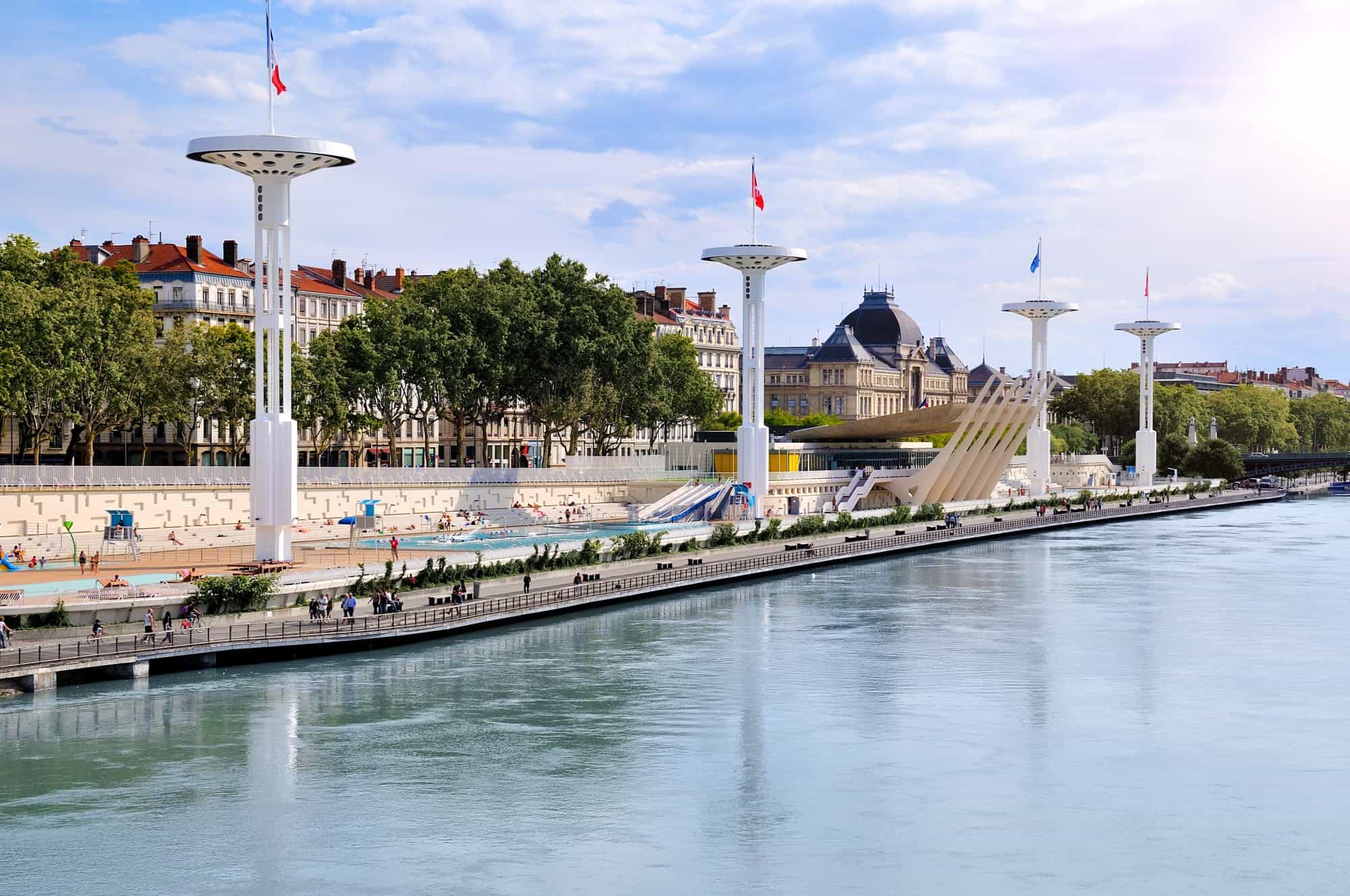 The municipal swimming pools in Lyon.