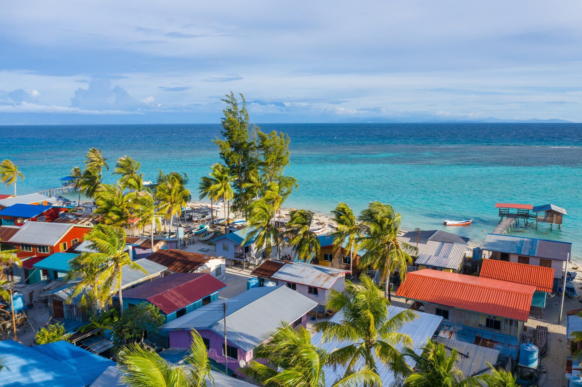 Malay traditional fisherman village at Mantanani Island, Sabah, Borneo