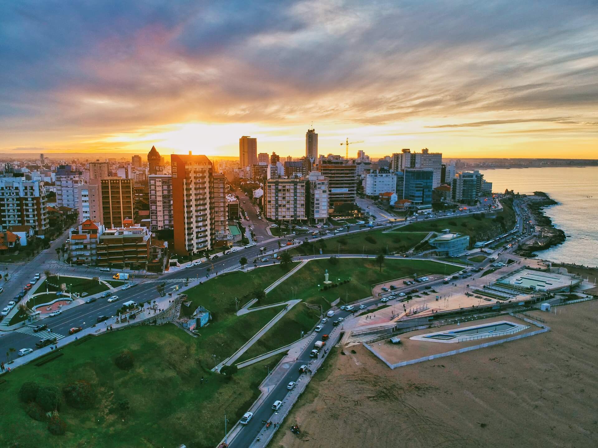 Playa Varese a beach in Mar del Plata, Buenos Aires, Argentina