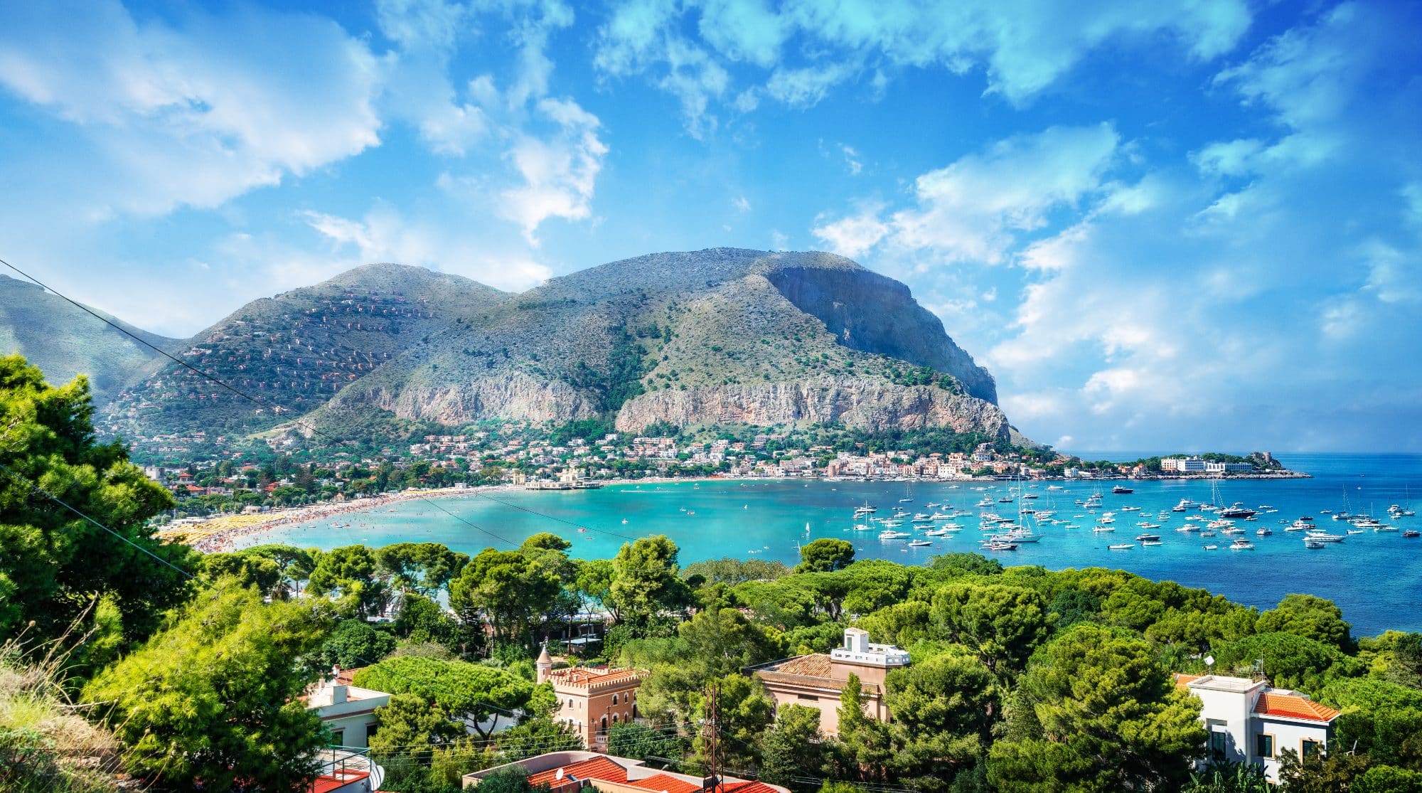 the gulf of Mondello and Monte Pellegrino, Sicily