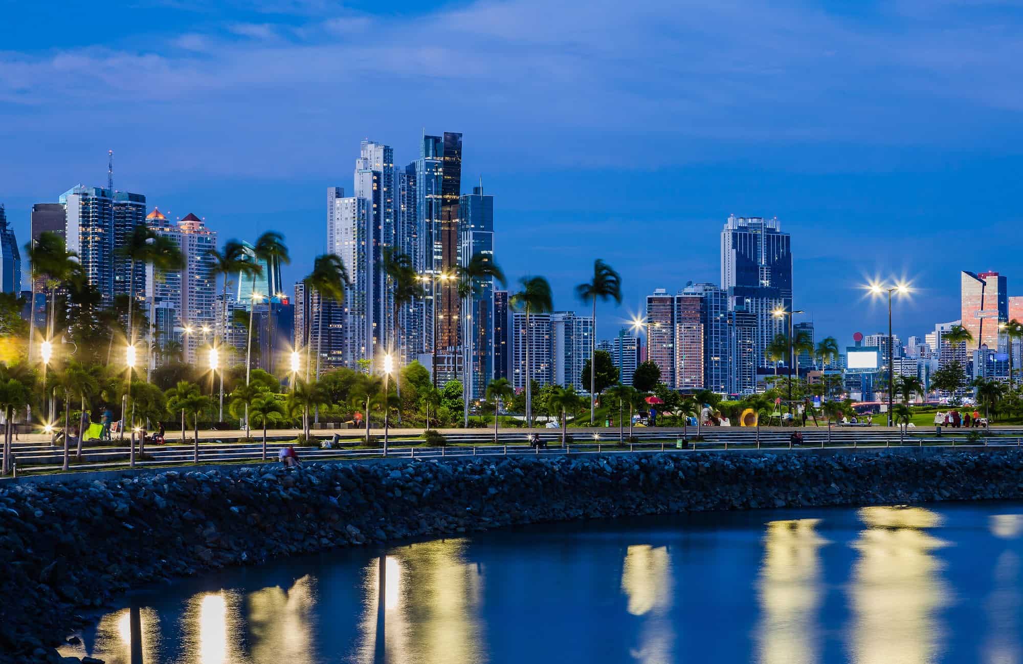 Panama City at night
