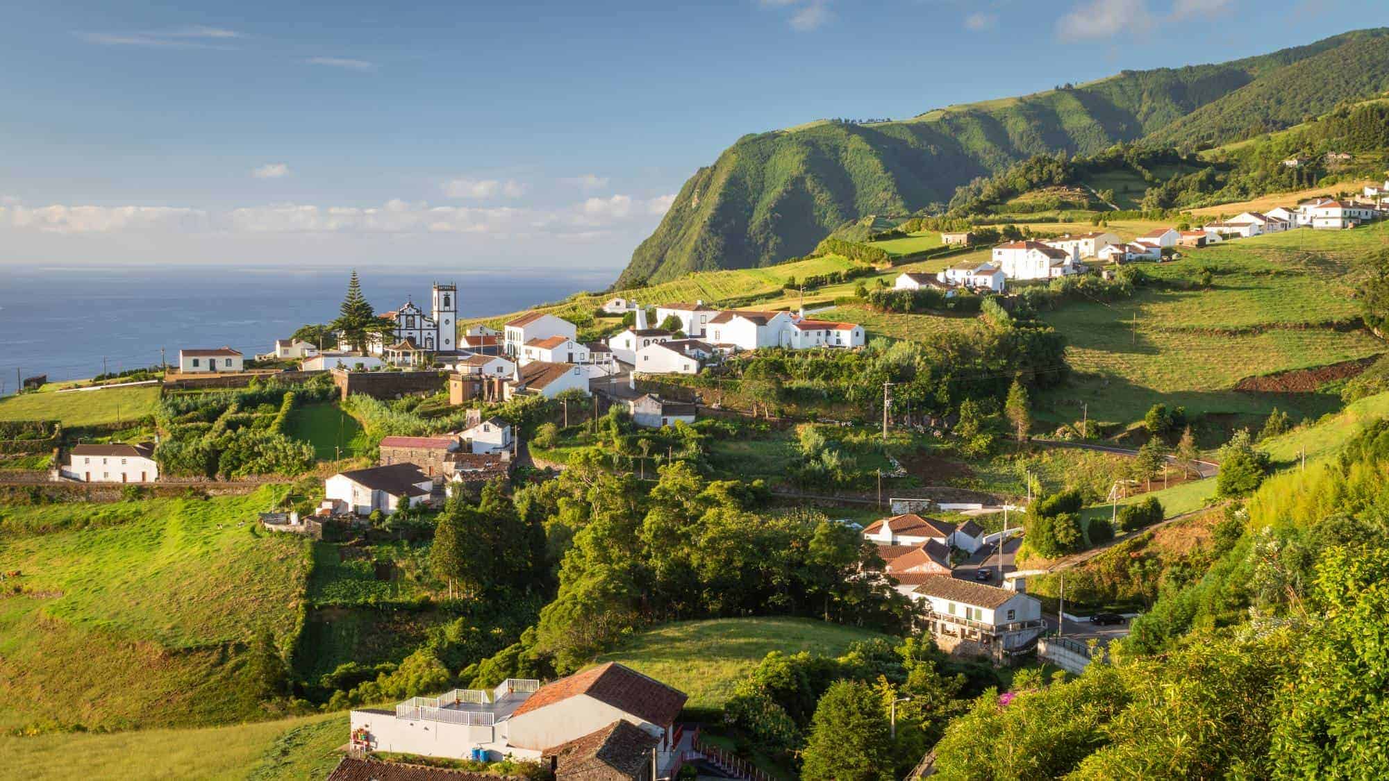 Pedreira - a small scenic village in the Nordeste region on Sao Miguel island, the Azores.