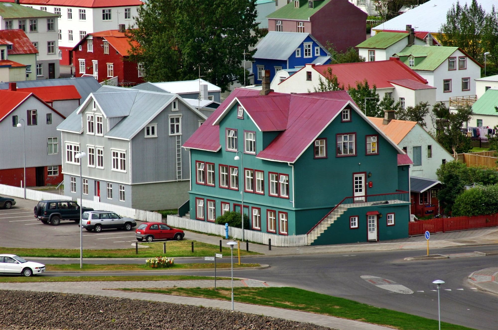 Townhouses in Reykjavik, Iceland