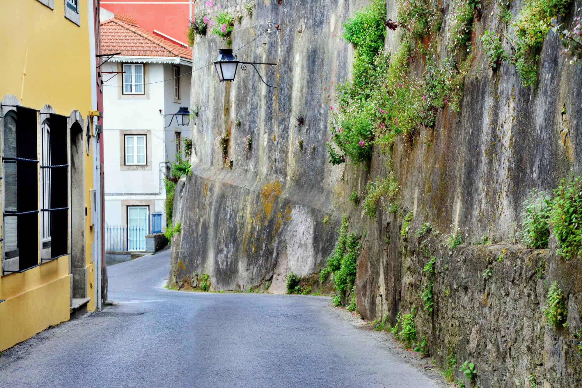 Sintra's typical town street.