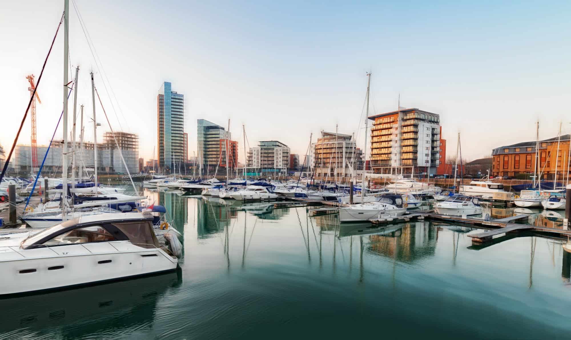 Southampton, Ocean Village Marina and boats