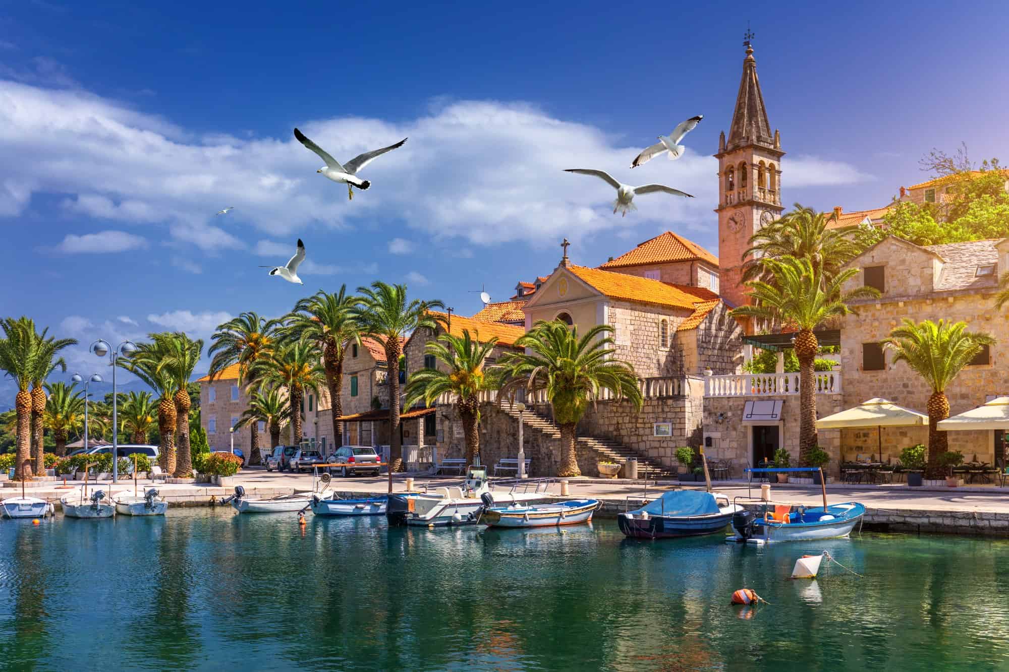 Splitska village on Brac island in Dalmatia.