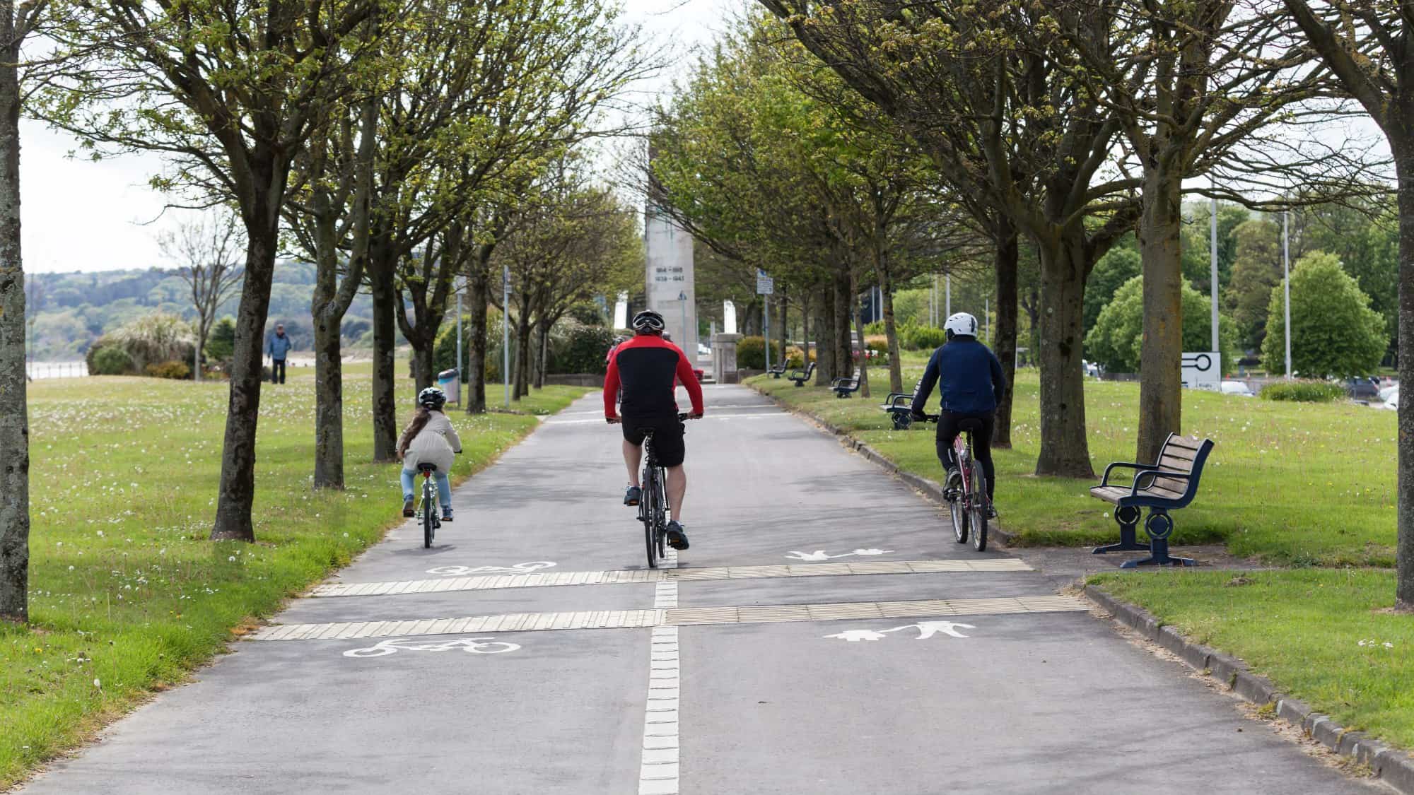 Cycling along the Swansea bay