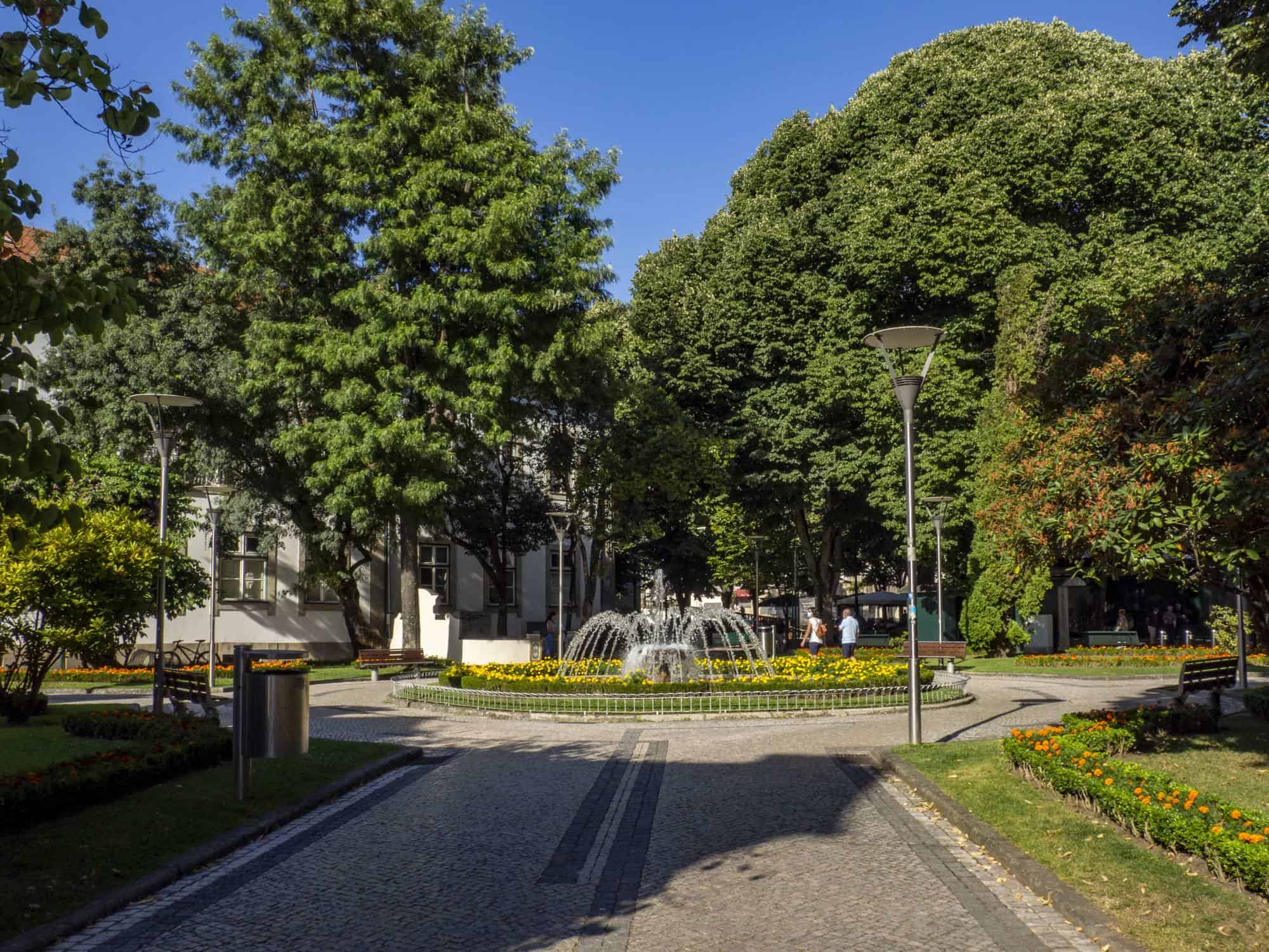 The fountain in the Tomás Ribeiro Garden in Viseu