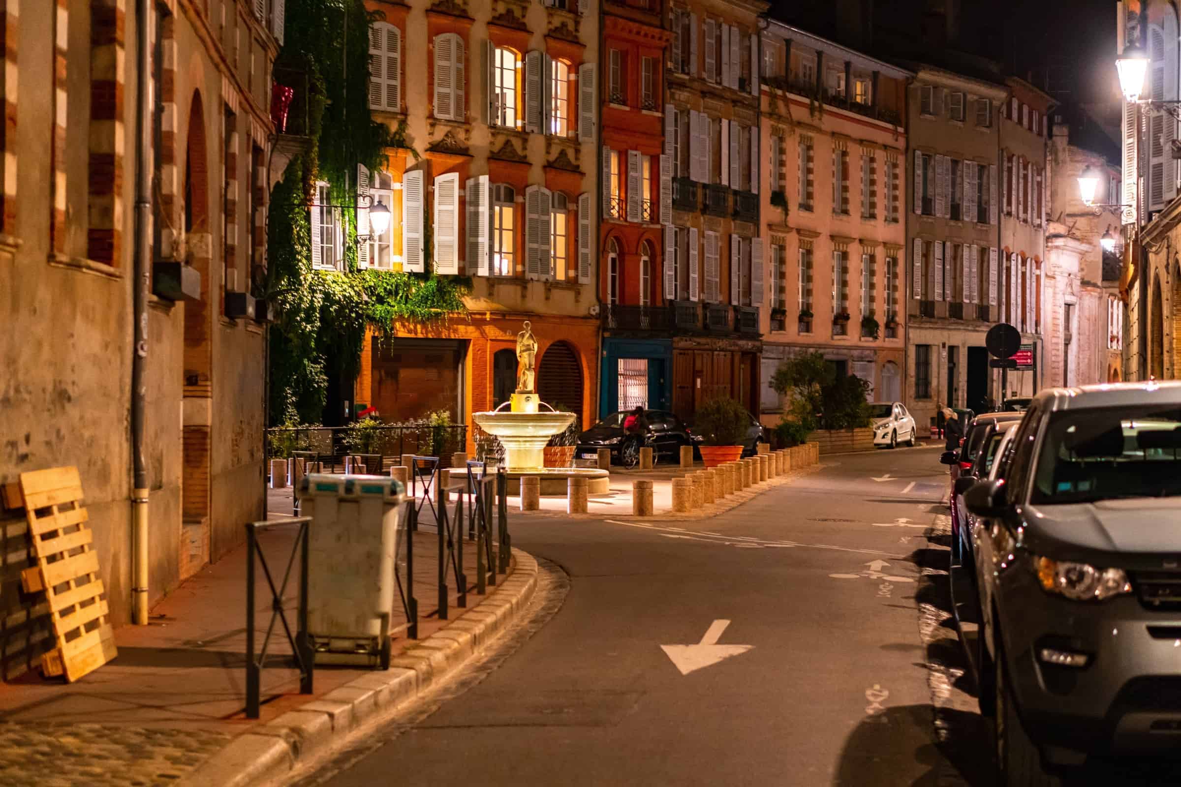 Night time scene in Toulouse