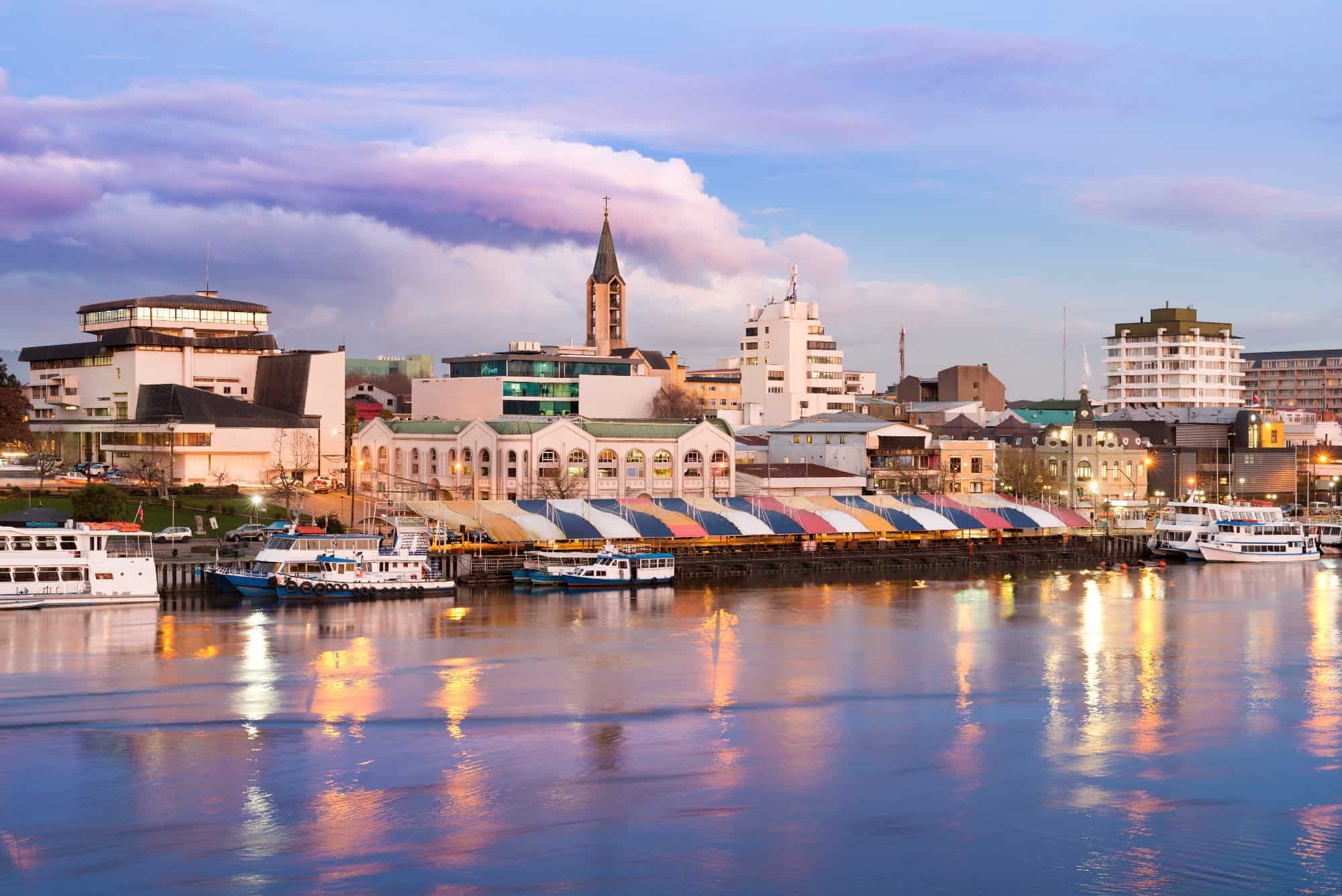 The riverfront in Valdivia