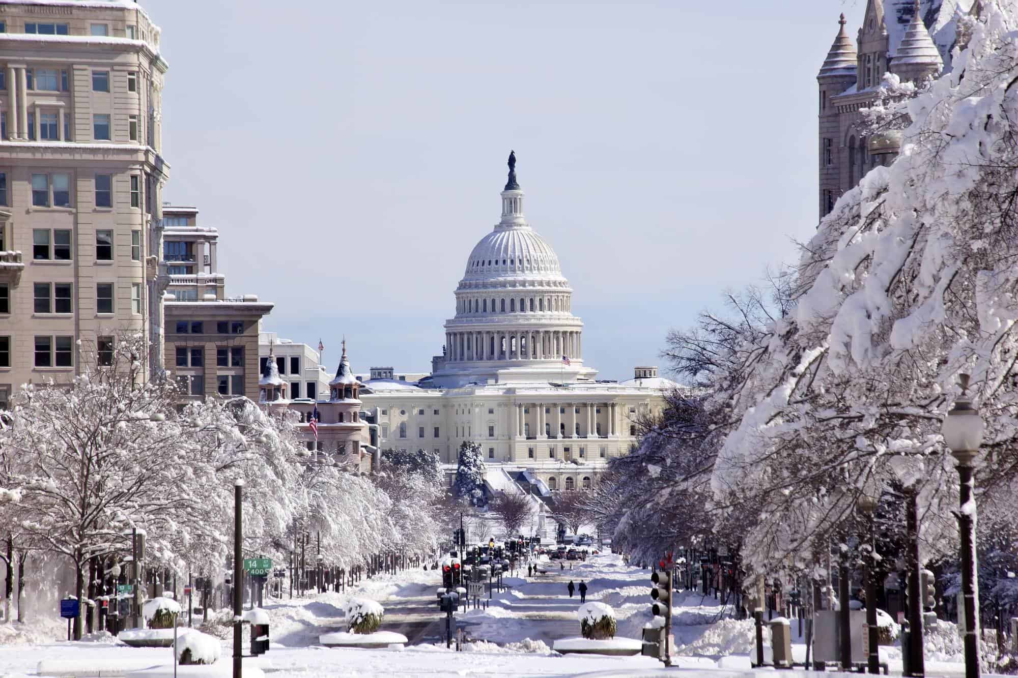 Pennsylvania Avenue in winter, Washington DC