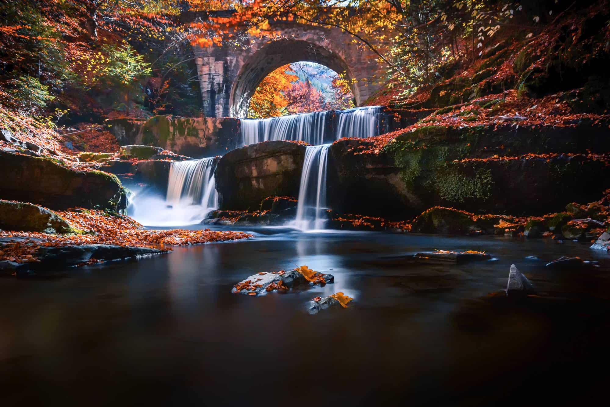 Sitovo waterfall near Plovdiv, one of the most beautiful waterfalls in Bulgaria.